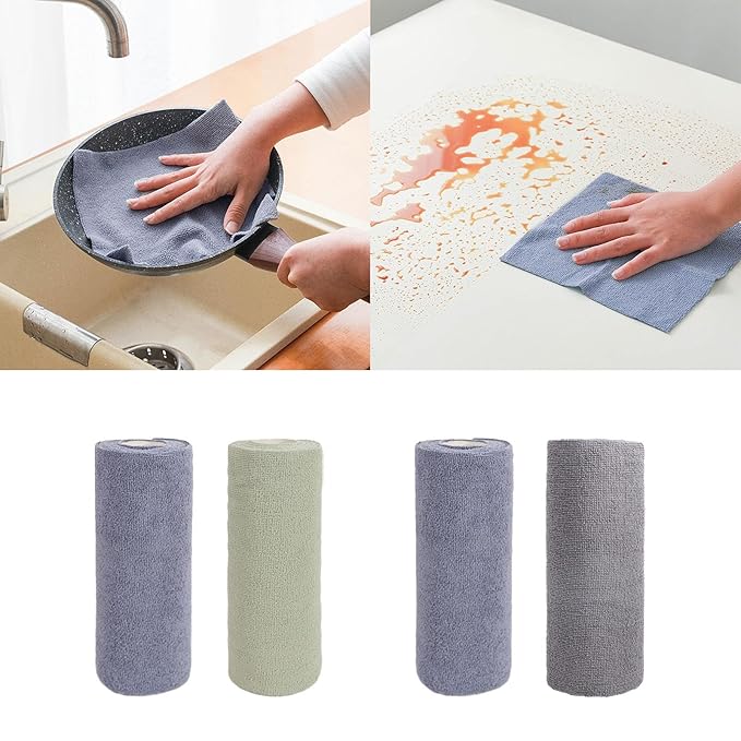 Super-Absorbent Microfiber Cleaning Roll — Zero Streaks