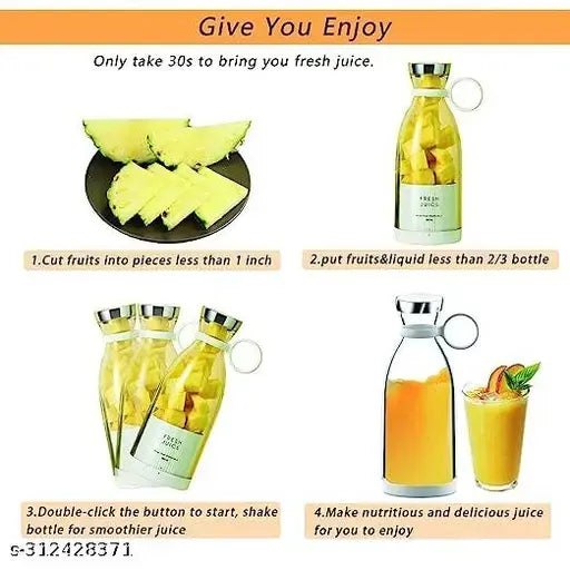 USB Rechargeable Mini Blender — Fresh Juice in 30 Seconds