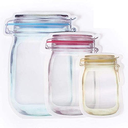 Reusable Airtight Saddle Food Bags — Leak-Proof, Set of 3