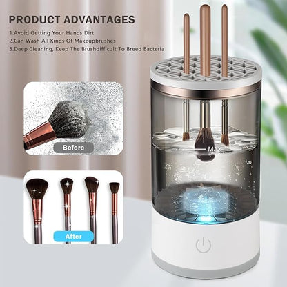 Electric Makeup Brush Cleaner & Dryer — 1-Button Deep Clean