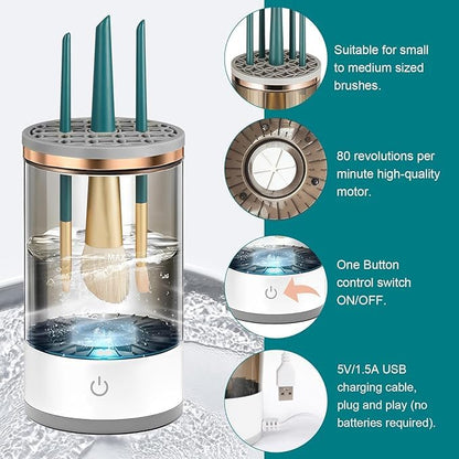 Electric Makeup Brush Cleaner & Dryer — 1-Button Deep Clean