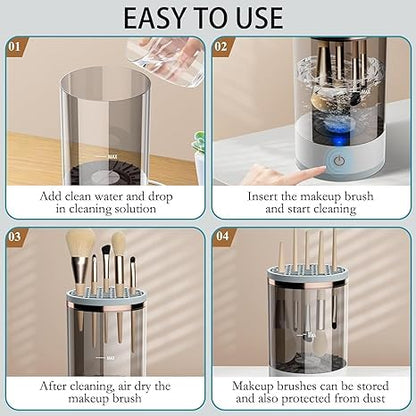 Electric Makeup Brush Cleaner & Dryer — 1-Button Deep Clean