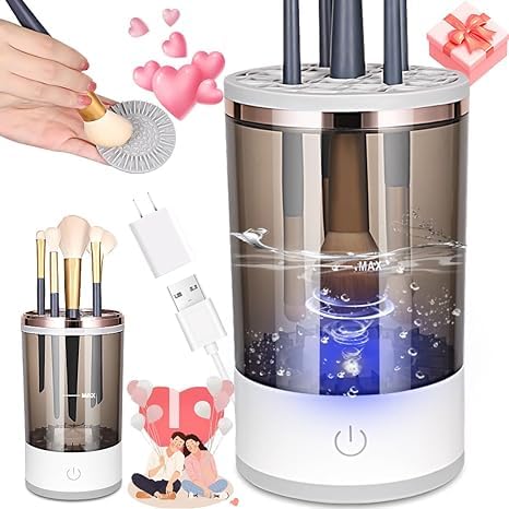 Electric Makeup Brush Cleaner & Dryer — 1-Button Deep Clean