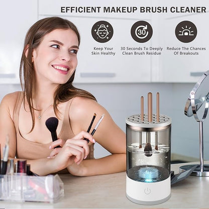 Electric Makeup Brush Cleaner & Dryer — 1-Button Deep Clean