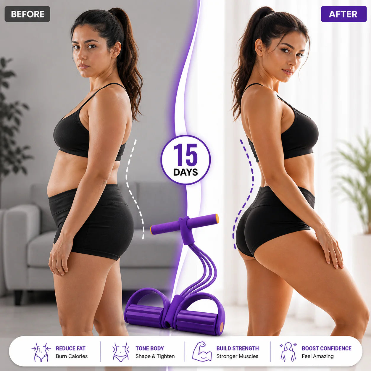 Unisex Resistance Band Pedal Trainer — Full-Body Stretch at Home