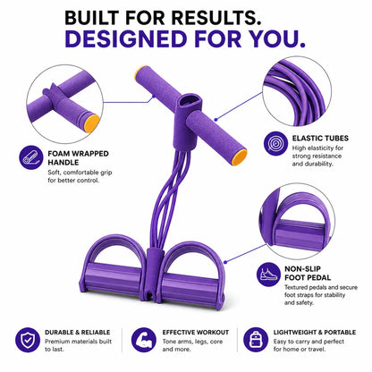Unisex Resistance Band Pedal Trainer — Full-Body Stretch at Home