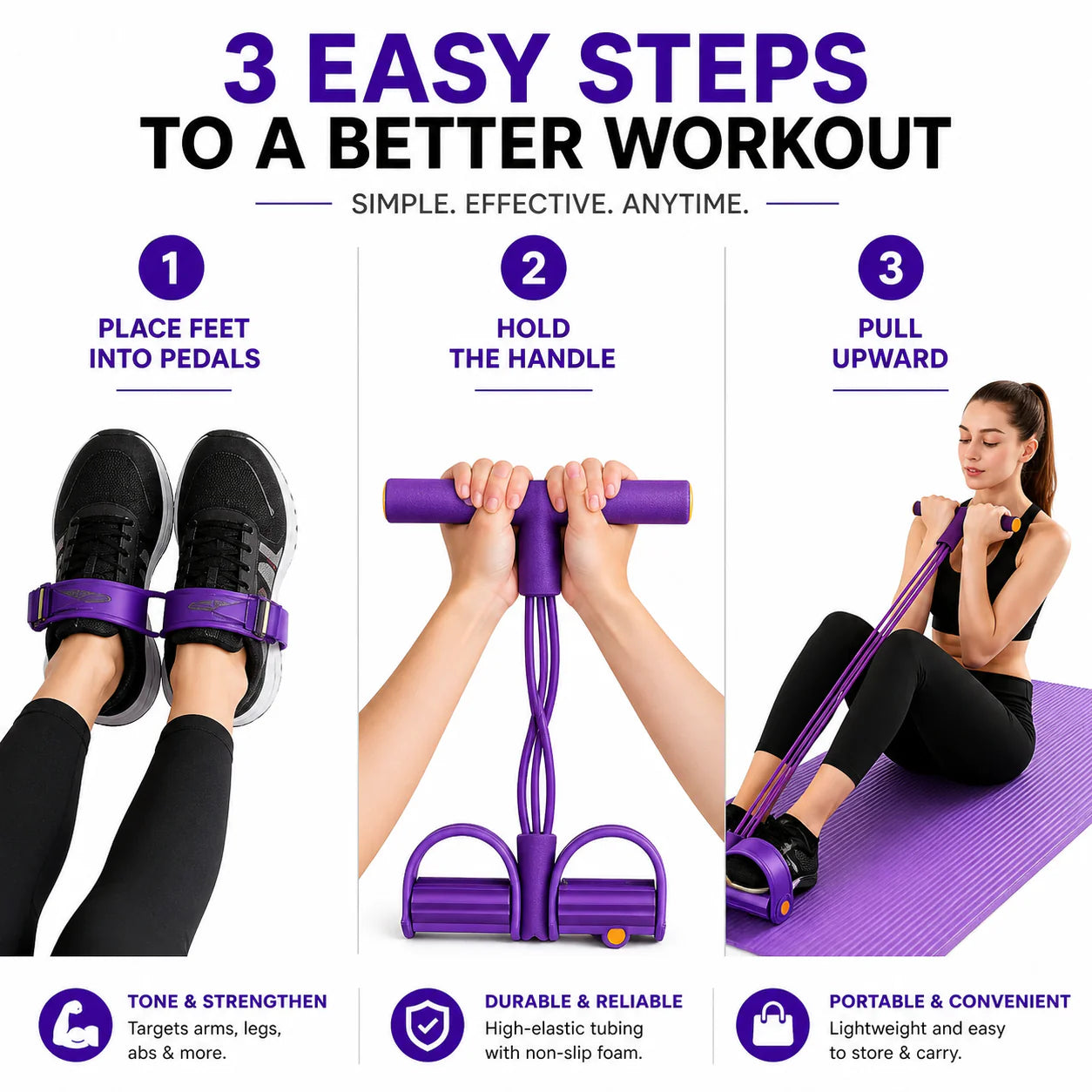 Unisex Resistance Band Pedal Trainer — Full-Body Stretch at Home