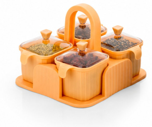 Airtight Storage Jar Set of 4 — Spices, Pickle & Dry Fruits