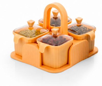 Airtight Storage Jar Set of 4 — Spices, Pickle & Dry Fruits