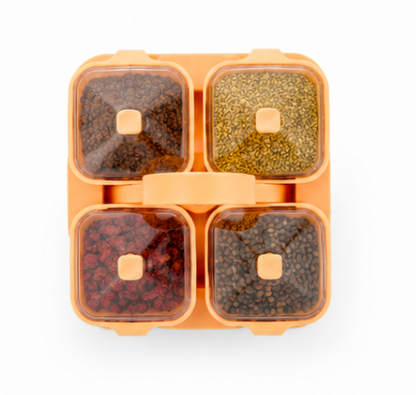 Airtight Storage Jar Set of 4 — Spices, Pickle & Dry Fruits