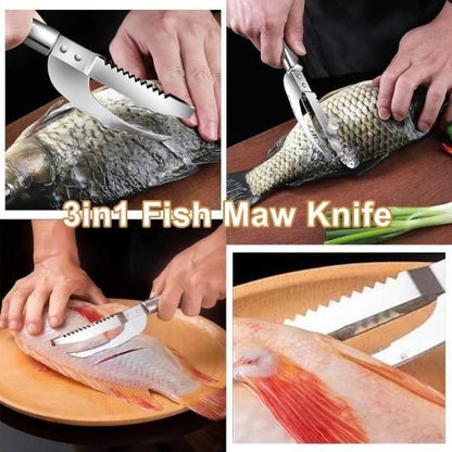 3-in-1 Fish Scaler & Knife — Clean Fish in Under a Minute